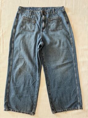 Men's Relaxed Light Blue Denim Jeans-CC